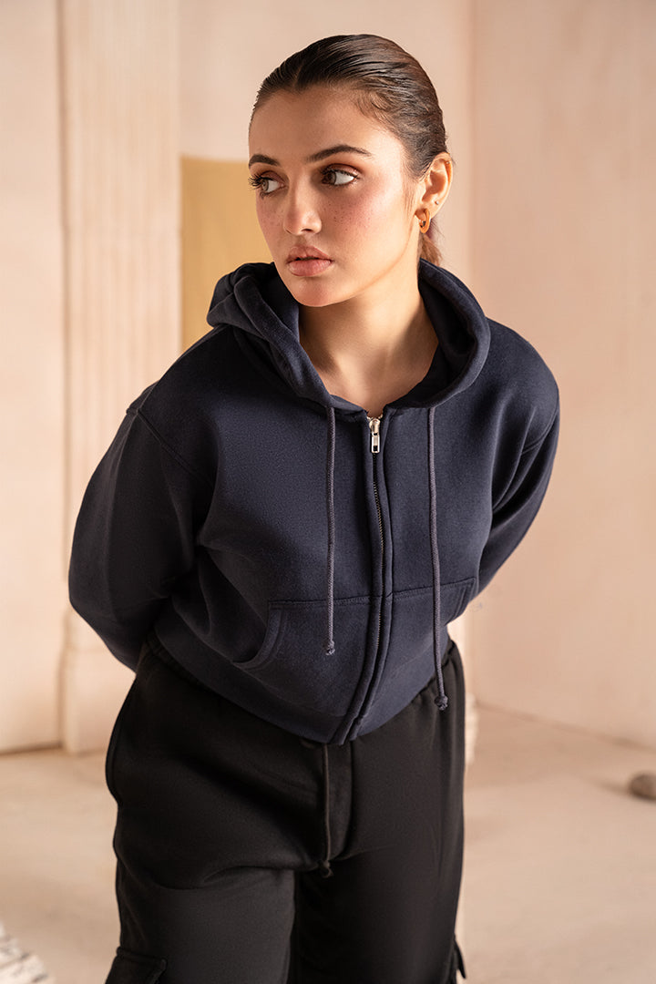 Women Cropped Zipper Hood 1014/508 - Western Wear